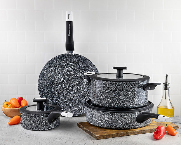 7 Piece Granite Non-Stick Cookware Set