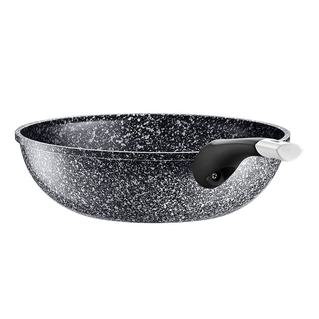 Ceramic Wok With Lid Durable Stone Frying Wok All In 1 Flat Bottom
